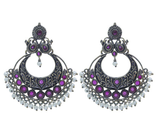 Chandbali Oxidised Earrings