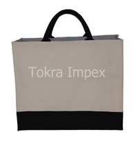 Eva Inside Striped Print PP Laminated Canvas Tote Bag
