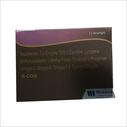 Tocotrienols Co-enzyme L Carnitine Omega And Piperine Softgel Capsules