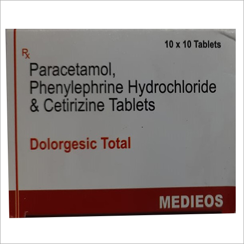 Paracetamol Phenylephrine Hydrochloride And Cetirizine Tablets