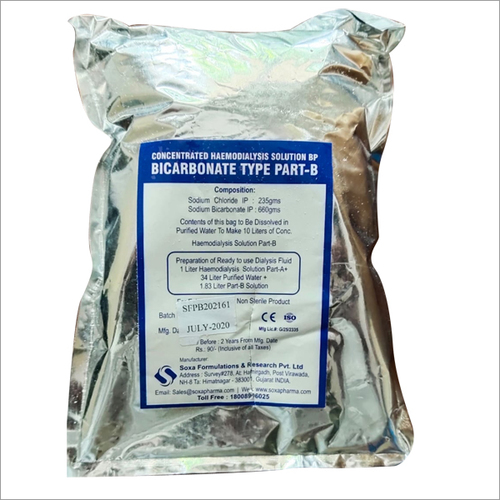 Concentrated Hemodialysis Solution BP Bicarbonate Type Part B
