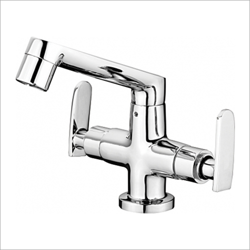 Center Hole Basin Mixer With Swinging Spout
