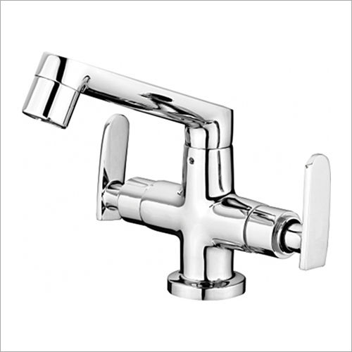 Center Hole Basin Mixer With Swinging Spout