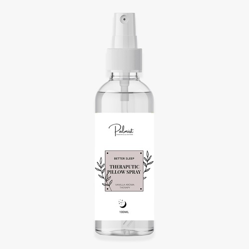 Palmist Theraputic Pillow Spray - Vanilla Aromatherapy, 100mL, Transparent | Calms Nerves, Aids Focus, Promotes Total Relaxation