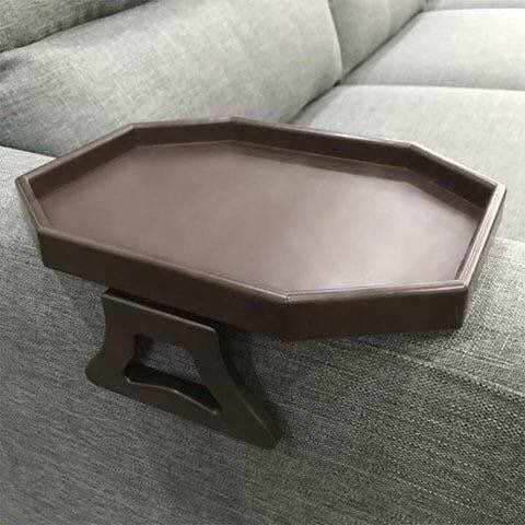 Wooden Handicraft Couch Arm Tray Folding Table Octagon Shape