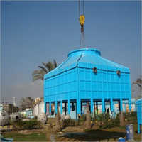 Portable Cooling Tower - Frp Material, Induced Draft Type, Blue Color | New, Industrial Usage, Portable Design