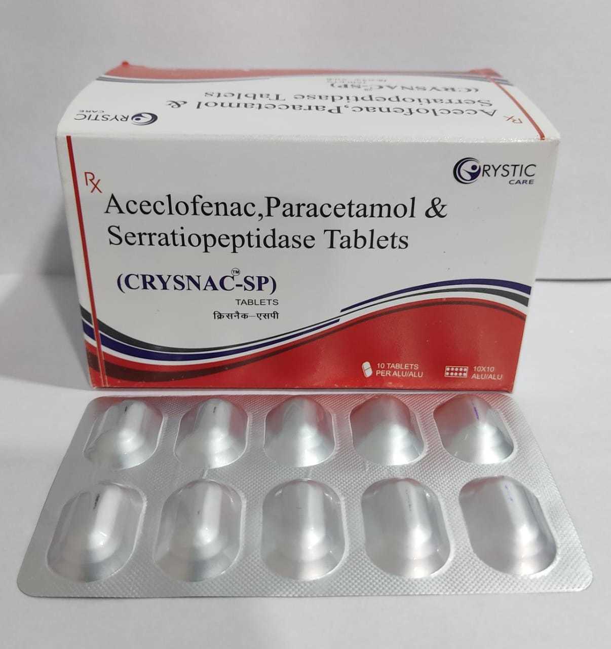 Aceclofenac Paracetamol Serratiopeptidase Tablets