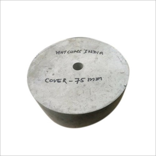 75 MM Round Concrete Cover Block - Size: 75 mm, Shape: Round, Material: Concrete, Number of Holes: 1 | Type: Concrete Cover Block
