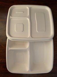 Biodegradable 3CP Meal Tray With Lid