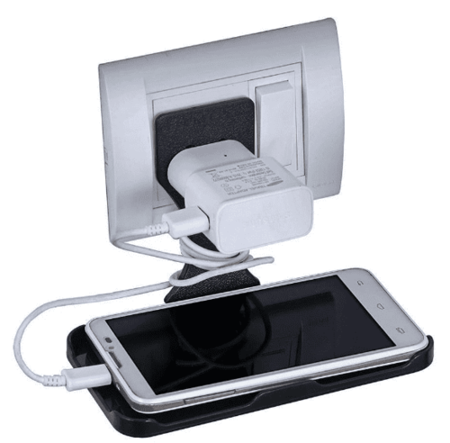 Mobile Charging Stand Wall Holder - ABS Plastic, 7x2.7x12.4cm | Improved Design for Stability, Folds for Space-Saving, Holds Any Device