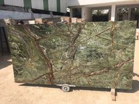 Rain Forest Green Or Bidasar Green Marble Size: Tiles