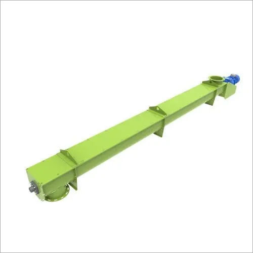 Inclined Screw Conveyor - Metal, Different Sizes Available | Industrial Use, Versatile Design