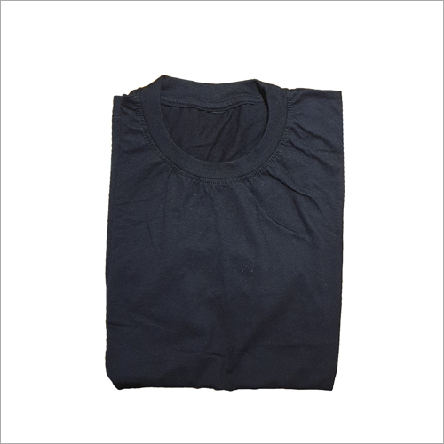 Mens Round Neck Plain Cotton T Shirt - Cotton Material, Sizes: S, M, L, XL | Short Sleeves, Plain Pattern for Everyday Comfort