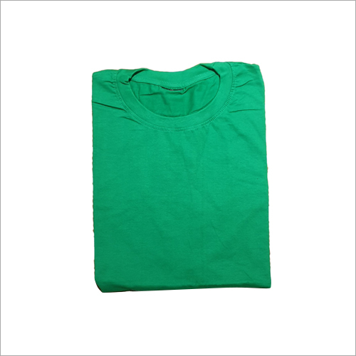 Cotton T-Shirt - Size M, L, S, XL | O-Neck, Plain Design in Elegant Green