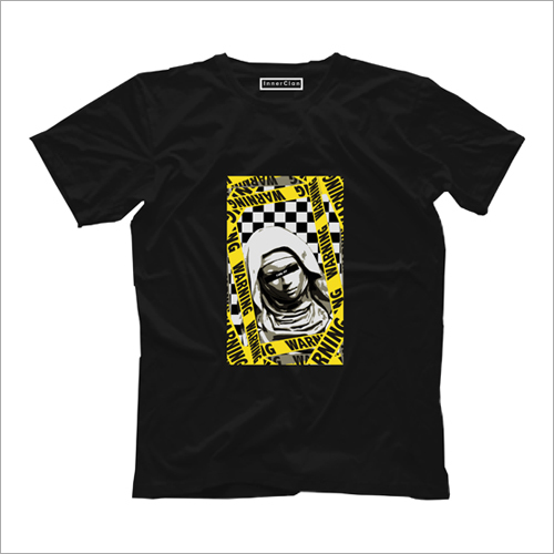 Mens Round Neck Printed T Shirt - Cotton Blend, Sizes S, M, L, XL | Long Sleeves, Stylish Print, Ideal for Casual Wear