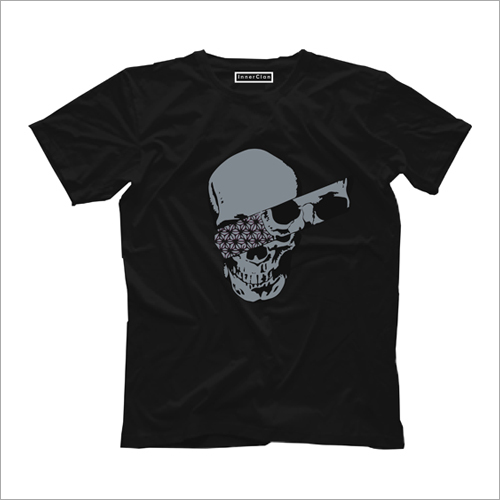 Mens Skull Design T Shirt - Cotton Blend, Sizes S-XL | Printed Pattern, Short Sleeve Style, Unique Skull Graphic Design