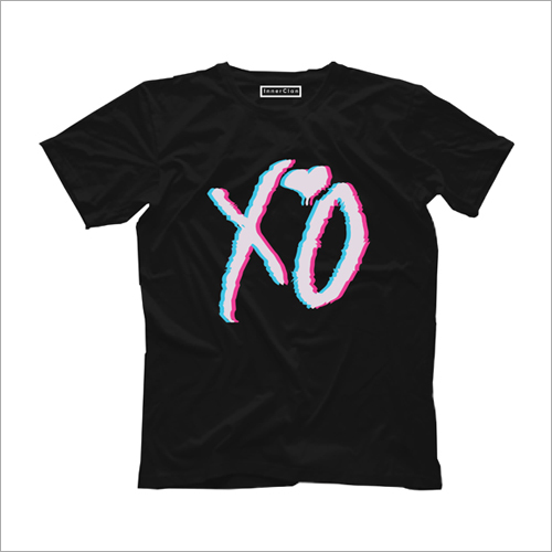 Mens Round Neck Customized T Shirt - Cotton Blend, Sizes S, M, L, XL | O-Neck Collar, Printed Pattern, Short Sleeves