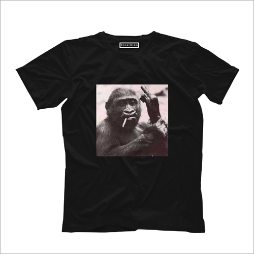 Mens Monkey Design T Shirt - Cotton Blend, Sizes M, L, S, XL | O-Neck, Short Sleeves, Printed Pattern, Stylish and Comfortable for Casual Wear