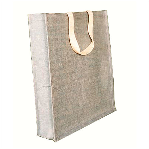 Gray Jute Grocery Shopping Bag