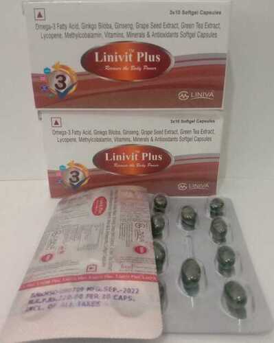 LINIVIT-PLUS (Omega 3 Fatty Acid And Multivitamins Capsule)