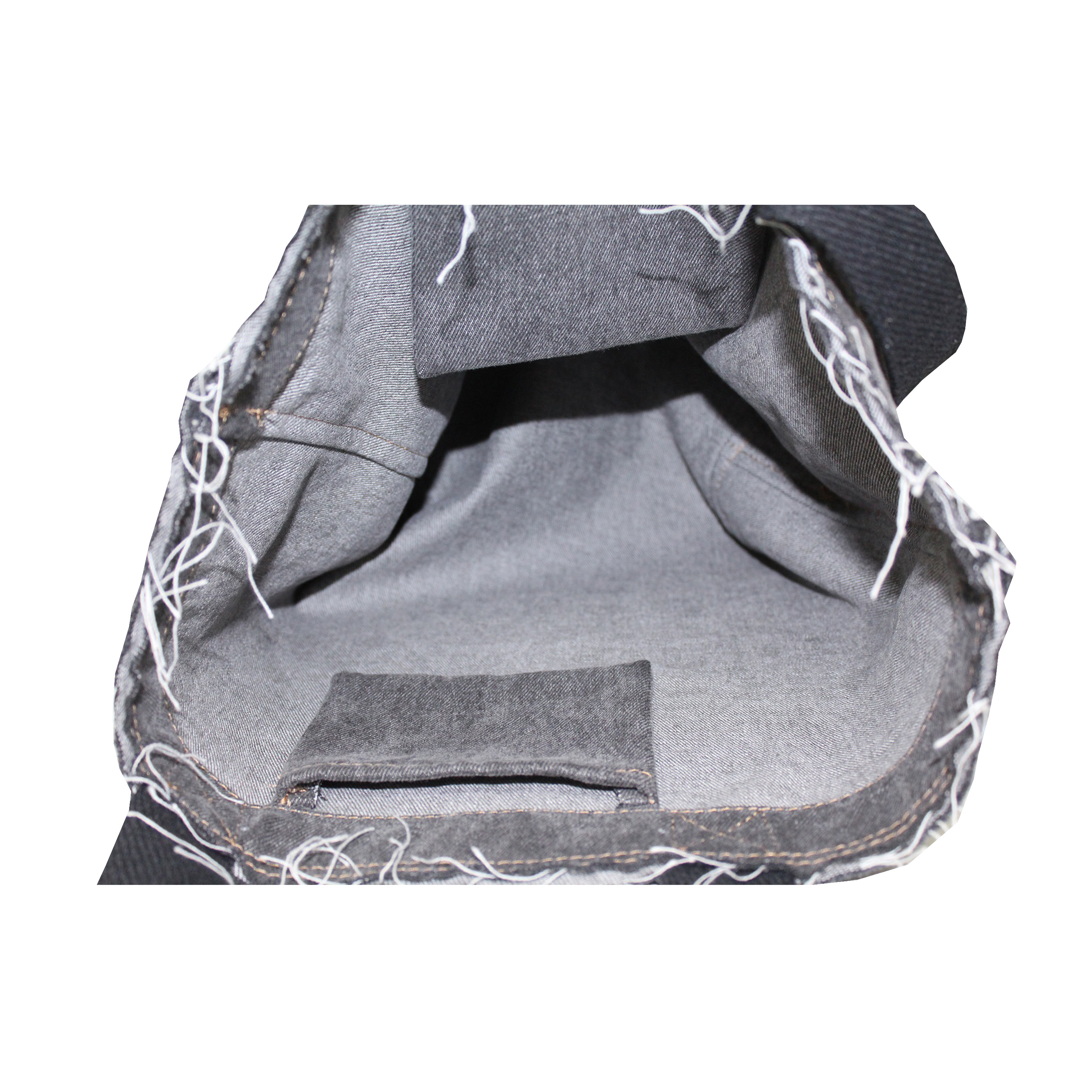 Denim Tote Bag With Web Handle