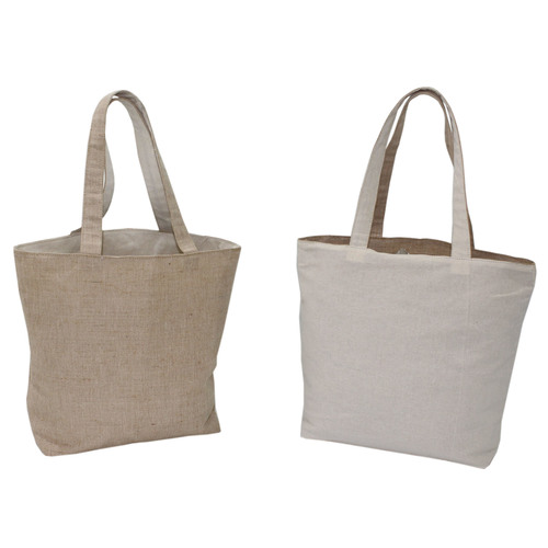 Natural Cotton Reversible Tote Bag
