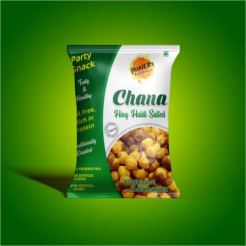Hing Haldi Salted Chana - Spiced Gram Pulse Snack  , Nil Fat, Easily Digestible, Airtight Freshness Preserved, Rich Turmeric Aroma
