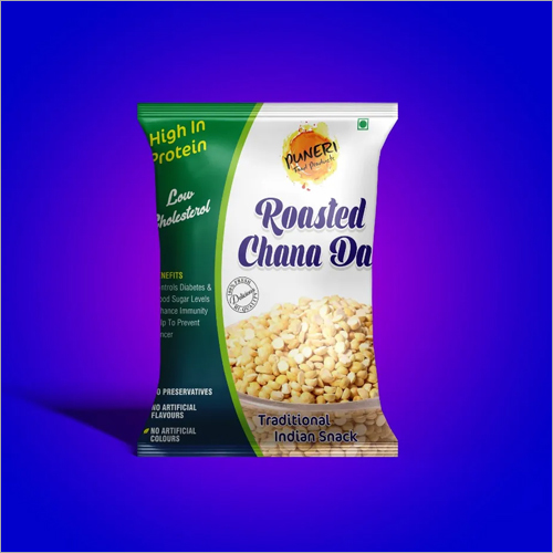 Rosted Chana Dal - 45 Grams, Spicy Taste, Nil Fat Percentage, Easily Digestible Snack for Tea Pairing, Packaged for Freshness and Purity