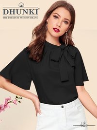 Dhunki Designer Trendy Tops - Heavy Georgette, Sizes M(38) & XL(42), Length 25-26 Inch, Five Color Variants, Half Sleeves | Full Stitched, Limited Edition