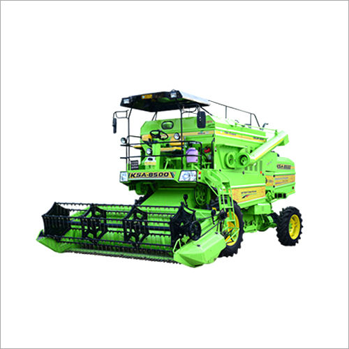 Green 4Wd Combine Harvester