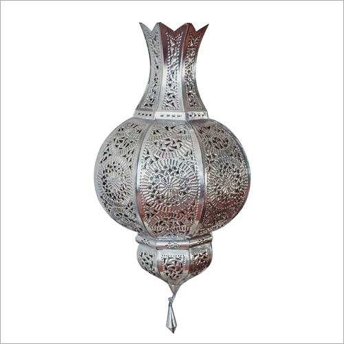 Silver Designer Hanging Lantern