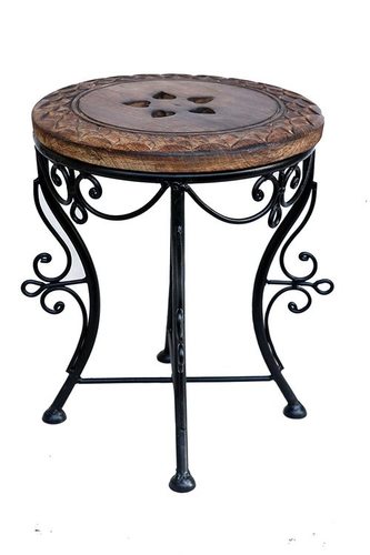 Handmade Iron Stool (Queen Size Coffee Table & Stool for Kids By ROYAL ART GROUP OF INDUSTRIES