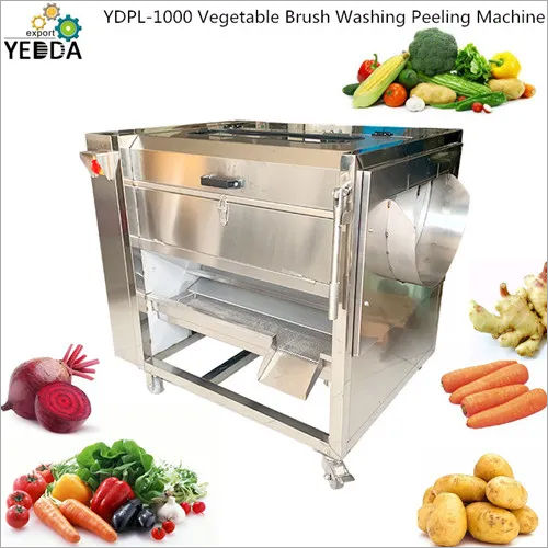 Stainless Steel Vegetable Brush Washing Peeling Machine