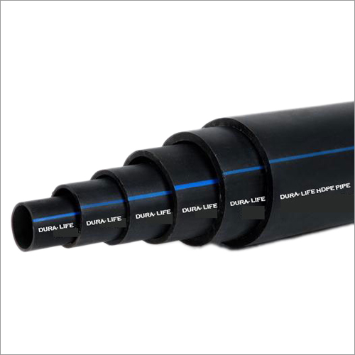 Black With Blue HDPE Pipe
