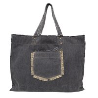 Washed Denim Tote Bag