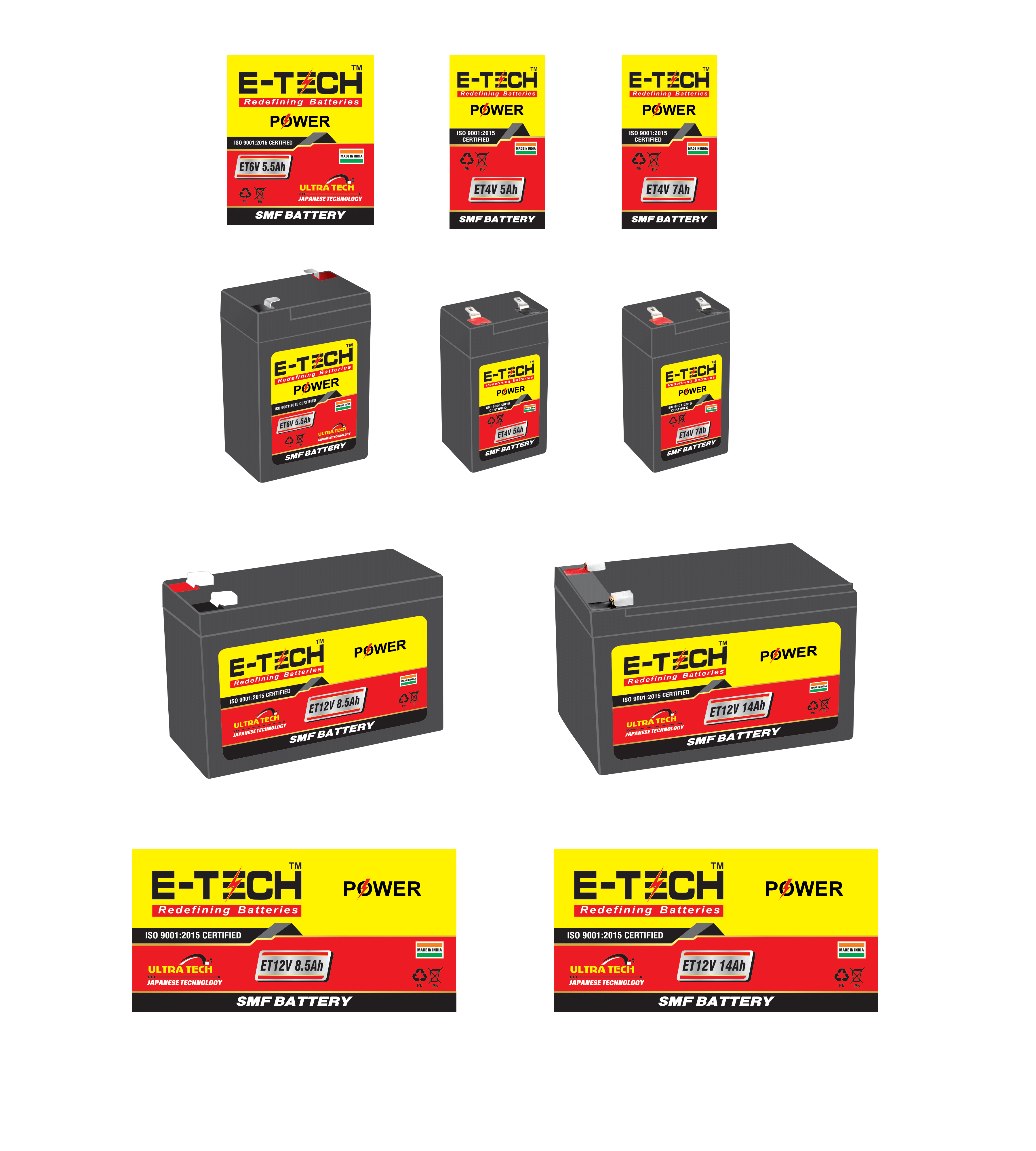 ERC E-TECH POWER  12V 9AH Weighing Machine (Low Weight)