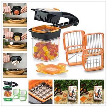 5 in 1 Multi-Function Slicer Vegetable & Fruits Cutter, Dicer Grater & Chopper, Peeler with Container Onion Cutter Kitchen Accessories