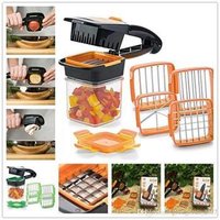 5 in 1 Multi-Function Slicer Vegetable & Fruits Cutter, Dicer Grater & Chopper, Peeler with Container Onion Cutter Kitchen Accessories
