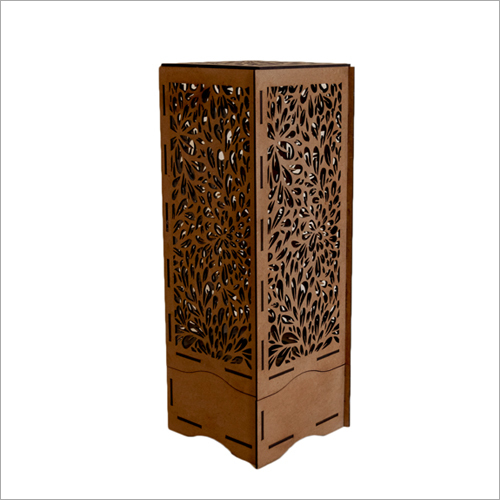 MDF Modern Standing Lamp - MDF Wood, Varied Sizes, Brown | Elegant Design, Durable, Easy Assembly, Intricate Pattern