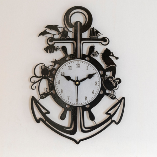 Anchor Wall Clock - Premium Quality Material Different Sizes Available Black and White Color Options | Easy to Hang Low Maintenance Durable Design
