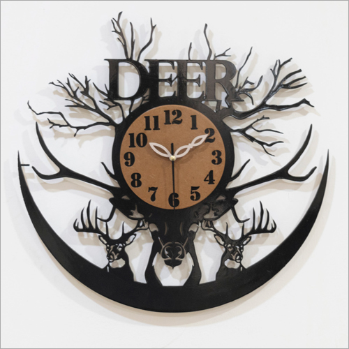 Deer Wall Clock - Multicolor, Various Sizes Available | Scratch Proof, Lightweight, Elegant Design for Home Decoration