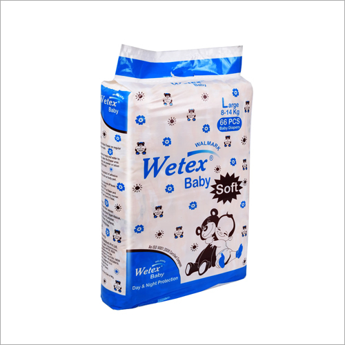 66 Pcs Wetex Large Jumbo Baby Diapers