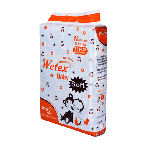 72 Pcs Wetex Medium Jumbo Baby Diapers