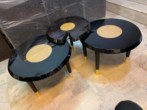 Polyester finish nest of 3 center table