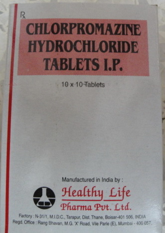 Chlorpromazine Hydrochloride Tablets Ip 25 Mg