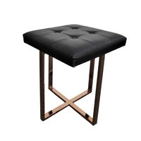 Stainless Steel Stool - Ss 304, Rose Gold Pvd Coating, Matt Finish | Modern Design, Stackable, Durable, Easy To Clean
