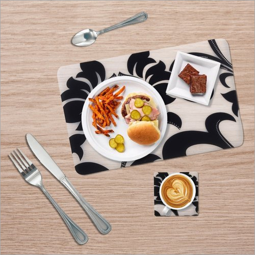 Washable Designer Table Mat With Coaster