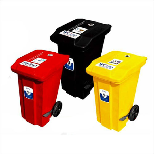 Waste Bin With Foot Paddles & Wheel By SHIVAY SURGICAL