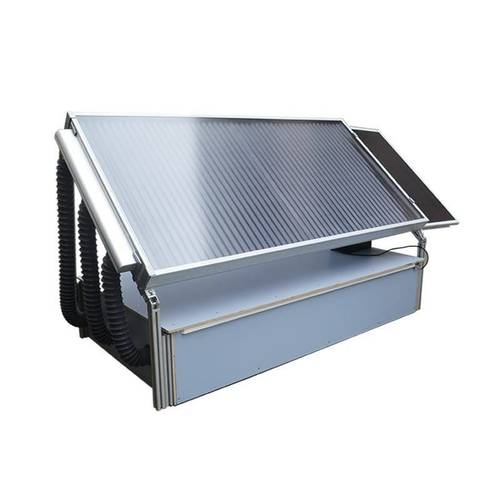 Small Solar Apple Dehydrator - Stainless Steel 1050x2500x1060mm | 40-60 Kg Capacity 16 Trays Eco-Friendly Solar Air Collector Blue Finish