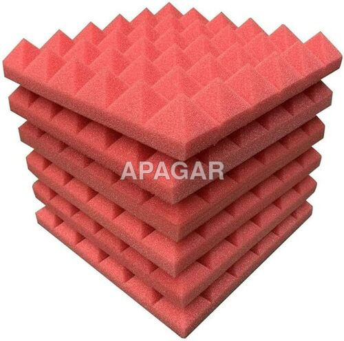 Acoustic Pyramid Foam Red 